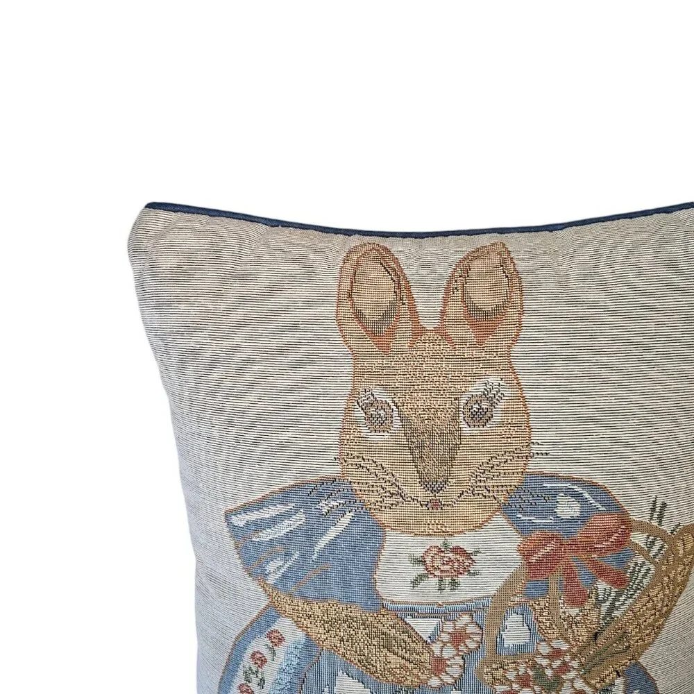 Peter‎ Rabbit Tapestry Needlepoint Pillows Beatrix Potter Spring Mr. Mrs. 11x13